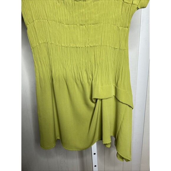 Babette Asymmetrical Hem Dress Tunic Mini Crinkled Artsy Ar to Wear Size XS - Picture 3 of 8